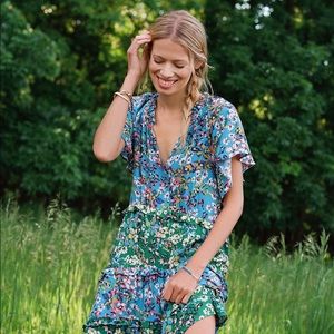 Anthropologie Robin Tiered Mini Dress